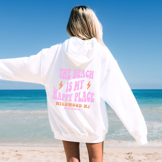 Wildwood Nj Hoodie, LBI Hoodie, the Beach is My Happy Place Hoodie