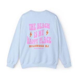 Cuello redondo Wildwood, sudadera Wildwood NJ, playa Wildwood, cuello redondo Preppy Wildwood, sudadera Wildwood linda, sudadera Wildwood de moda Light Blue