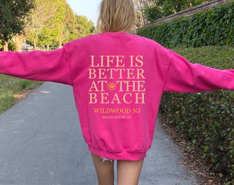 Wildwood Nj Crewneck, Wildwood Crewneck, Preppy Wildwood Sweatshirt, Cute Wildwood Sweatshirt, Wildwood Beach Gift, Wildwood Surf Sweatshirt