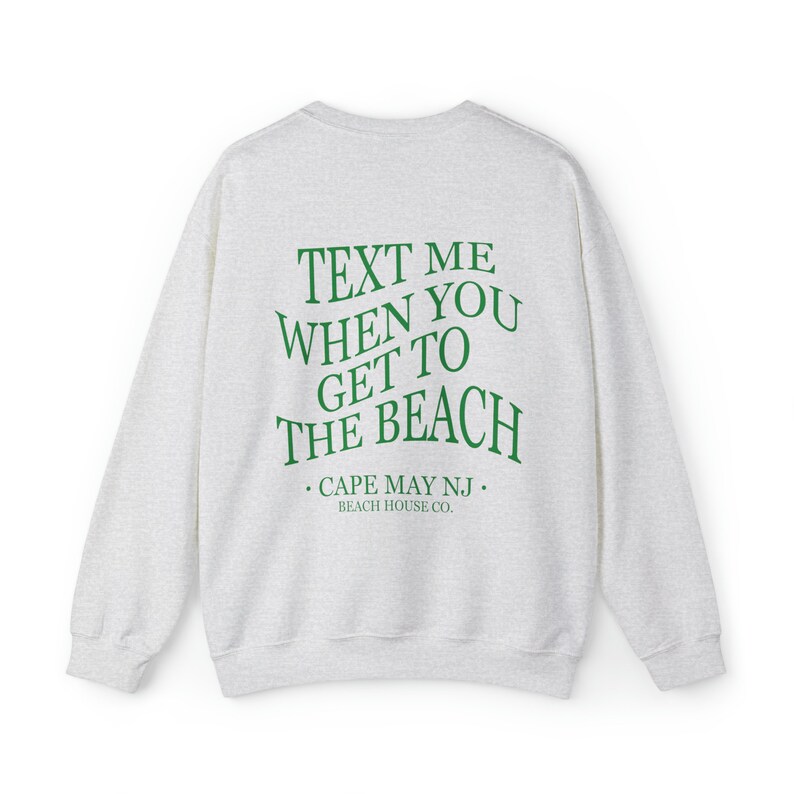 Wildwood New Jersey Crewneck, Text Me When You Get To The Beach, Wildwood Beach Sweatshirt, Preppy Wildwood Sweatshirt, Wildwood NJ Gift, Ash