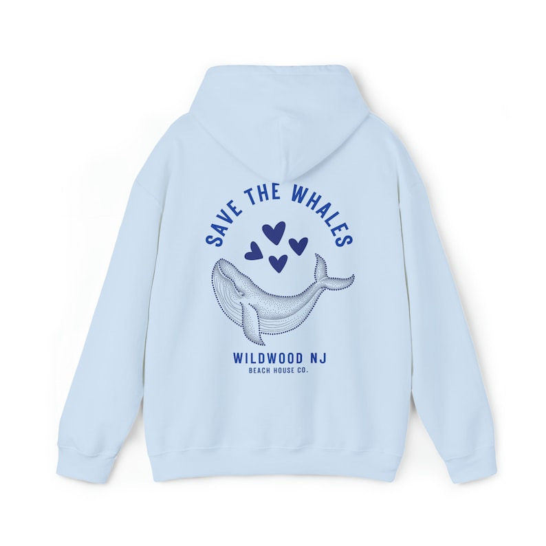 Save The Whales Wildwood Hoodie, Wildwood Nj Hoodie, Trendy Wildwood Sweatshirt, Wildwood Beach NJ, Save The Whales Beach Hoodie, Wildwood image 4