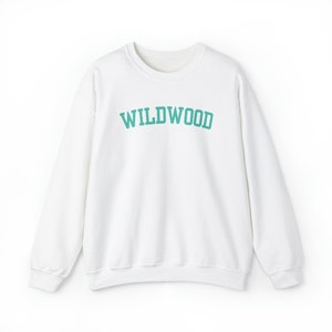 Wildwood NJ Crewneck, Wildwood NJ Coordinates Sweatshirt, Wildwood Gift, Wildwood Beach Crewneck, Wildwood Surf, Cute Women's Wildwood NJ White