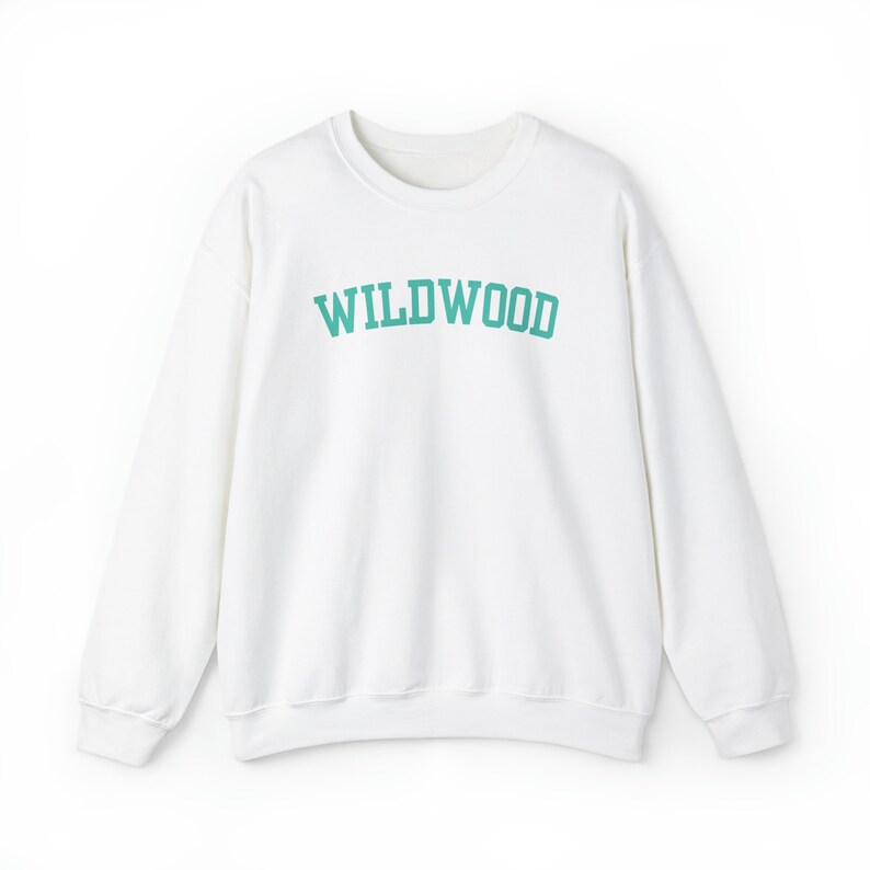 Wildwood NJ Crewneck, Wildwood NJ Coordinates Sweatshirt, Wildwood Gift, Wildwood Beach Crewneck, Wildwood Surf, Cute Women's Wildwood NJ White