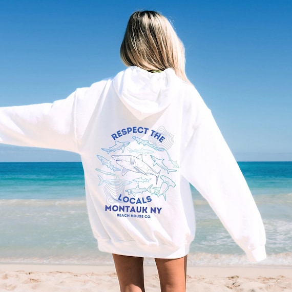 Montauk Beach Hoodie, Montauk NY Hoodie, Montauk Shark Hoodie, Montauk Preppy Hoodie, Trendy Montauk Hoodie, Cute Montauk Sweatshirt, Locals