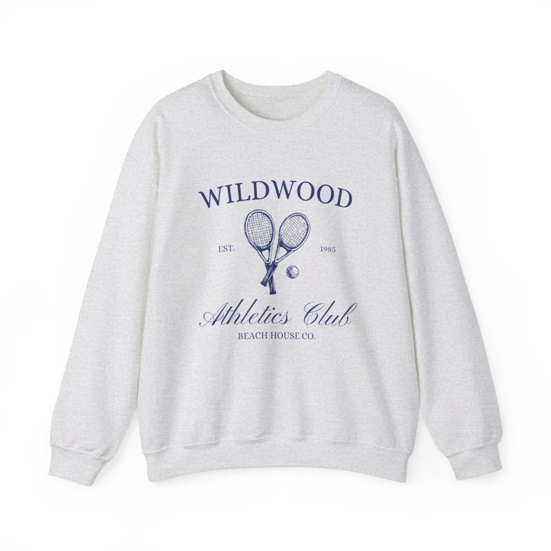 Wildwood Nj Crewneck, Wildwood Sweatshirt, Athletics Club, Beach Sweatshirt, Preppy Wildwood, Trendy Wildwood Beach Womens Surf Gift Ash
