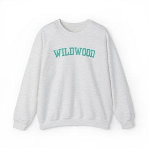 Wildwood NJ Crewneck, Wildwood NJ Coordinates Sweatshirt, Wildwood Gift, Wildwood Beach Crewneck, Wildwood Surf, Cute Women's Wildwood NJ Ash