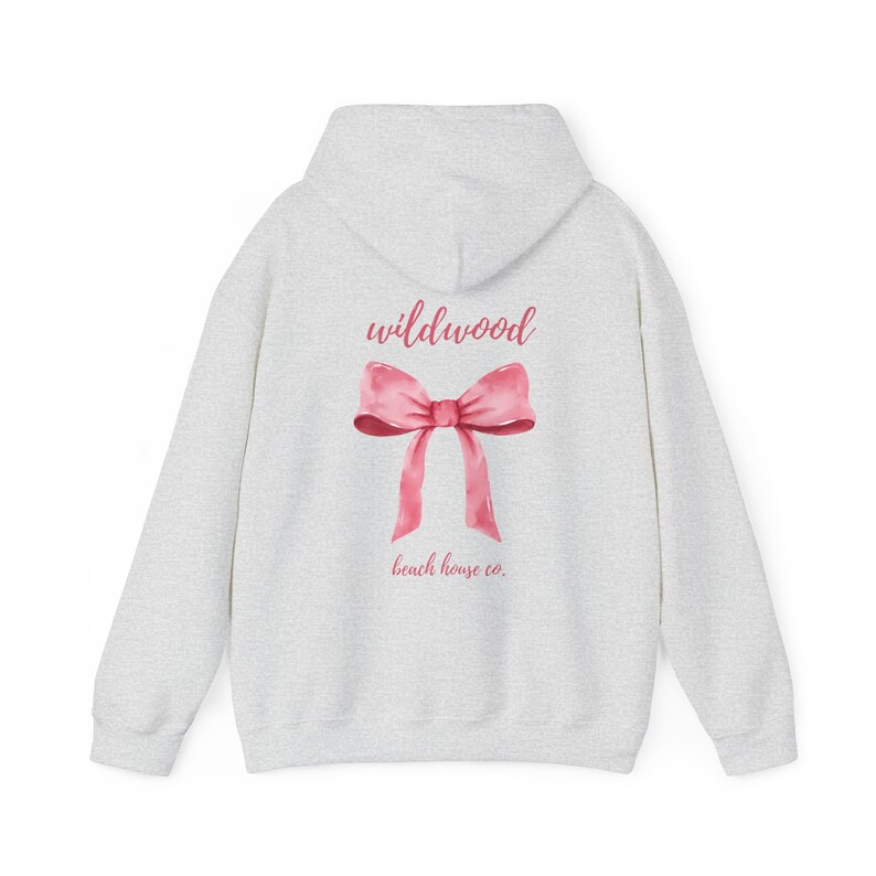 Wildwood Bow, Wildwood NJ Hoodie, Wildwood sweatshirt, Preppy Beach Hoodie, Bow aesthetic, Trendy Wildwood Hoodie, Wildwood Beach Gift, surf Ash