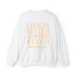 Wildwood Nj Crewneck, Wildwood Crewneck, Preppy Wildwood Sweatshirt, Cute Wildwood Sweatshirt, Wildwood Beach Gift, Wildwood Surf Sweatshirt White