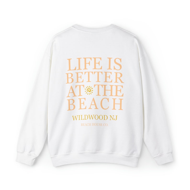 Wildwood Nj Crewneck, Wildwood Crewneck, Preppy Wildwood Sweatshirt, Cute Wildwood Sweatshirt, Wildwood Beach Gift, Wildwood Surf Sweatshirt White