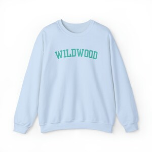 Wildwood NJ Crewneck, Wildwood NJ Coordinates Sweatshirt, Wildwood Gift, Wildwood Beach Crewneck, Wildwood Surf, Cute Women's Wildwood NJ Light Blue