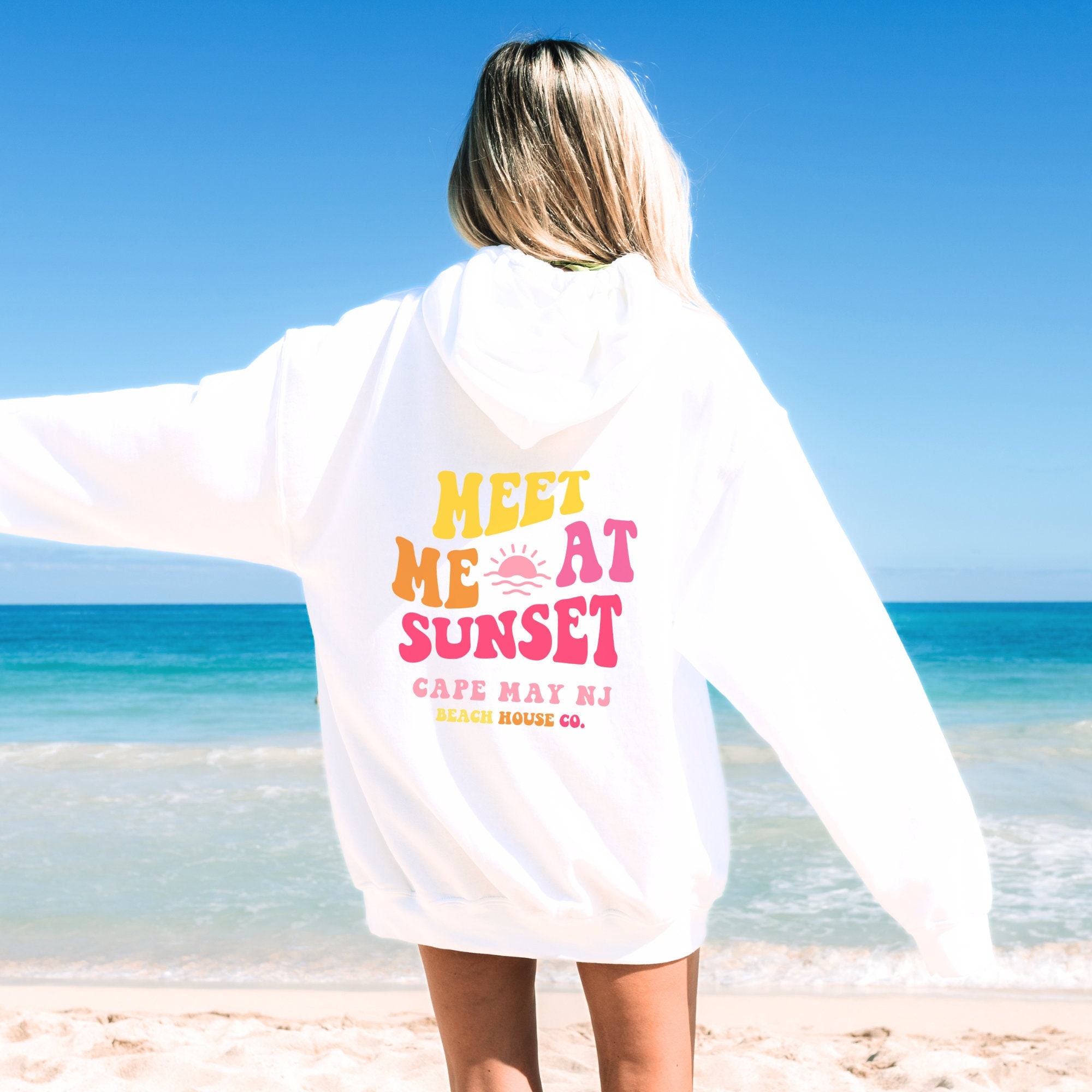 Cape May Nj Hoodie, Cape May Beach Hoodie, Sunset Cape May Hoodie