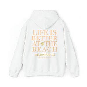 Wildwood New Jersey Hoodie, Wildwood Beach Sweatshirt, Preppy Wildwood Sweatshirt, Wildwood Nj Gift, Wildwood Surf, Cute Wildwood NJ Hoodie White