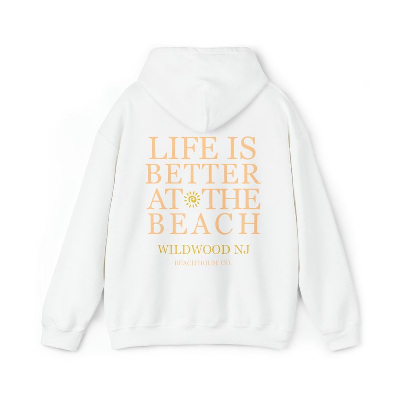 Wildwood New Jersey Hoodie, Wildwood Beach Sweatshirt, Preppy Wildwood Sweatshirt, Wildwood Nj Gift, Wildwood Surf, Cute Wildwood NJ Hoodie White