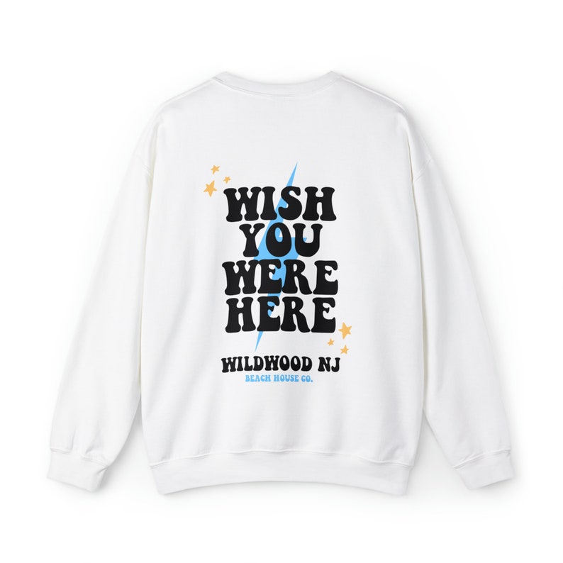 Wildwood NJ Crewneck, Wildwood Sweatshirt, Wish You Were Here Wildwood Sweatshirt, Preppy Wildwood, Cute Wildwood Sweatshirt, Wildwood Beach White