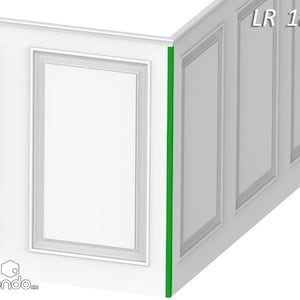 LN18 Corner/End Molding,  Wainscoting Panels, Wall Paneling, Decorative Wall Panels, Wainscot Paneling, Rendo