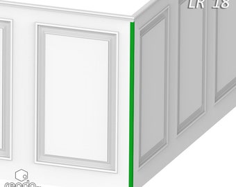 LN18 Corner/End Molding,  Wainscoting Panels, Wall Paneling, Decorative Wall Panels, Wainscot Paneling, Rendo