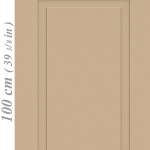 May include: A light brown cabinet door with a raised panel design. The door measures 39 3/8 inches tall and 23 5/8 inches wide. The door is labeled "Model A20".