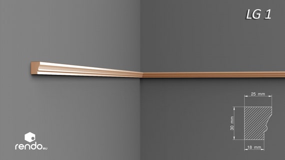 Top moulding LG1, Chair rail, Wainscoting Panels, Wall Paneling, Decorative Wall Panels, Wainscot Paneling, Rendo