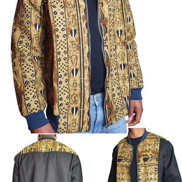 Bombers Réversibles tissus africain 100% Coton