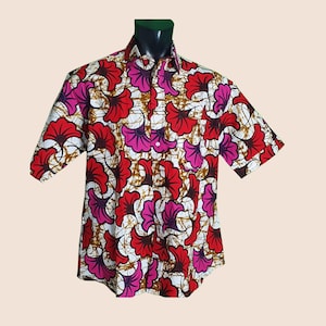 100% cotton short-sleeved wax shirt