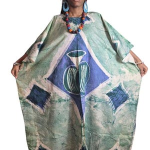 Afrikansk designer boubou, batik, 100 % bomull, olika mönster, 138 cm