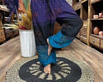 Pantalones de yoga y festivales - Estampado Himalayan High Cross en morado