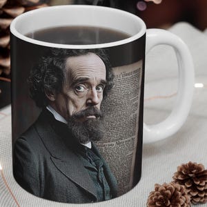 Literary Mug, Charles Dickens Coffee Cup, Famous Writers Gift, Literature Lover, Novel Enthusiast, English Major Present, Bookworm Birthday