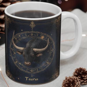 Taurus Astrology Coffee Mug: Bull Zodiac Tea Lover Gift