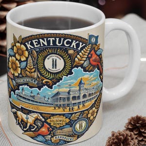 Kentucky Coffee Mug: State Pride Ceramic Tea Cup