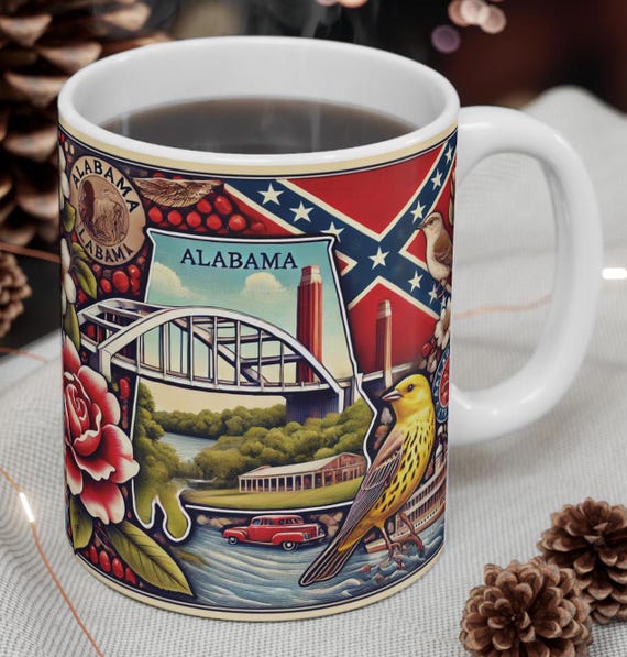 Alabama Ceramic Coffee Mug: State Souvenir Tea Cup Discount for Sets of 2,  3 or 4