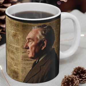 Literary Mug, J. R. R. Tolkien Coffee Cup, Famous Writers Gift Literature Lover, Novel Enthusiast, English Major Present, Bookworm Birthday