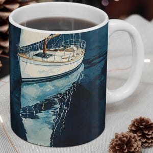 Sailing Ship Coffee Mug: Nautical Ocean Lover Gift (11oz)
