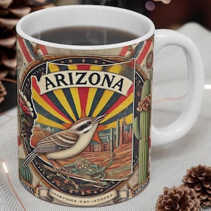 Arizona Ceramic Coffee Mug: State Souvenir Gift