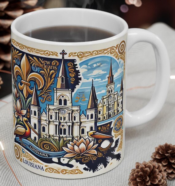 Louisiana Coffee Mug - Ceramic Tea Cup Discount for Sets of 2, 3 or 4