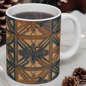 Celtic Knot Mug, Irish Coffee Cup, Tea Mug, Ceramic Drinkware, St. Patrick&#39;s Day Gift