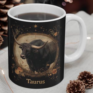Taurus Astrology Coffee Mug: Bull Zodiac Tea Lover Gift
