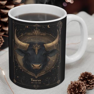 Taurus Astrology Coffee Mug: Bull Zodiac Tea Lover Gift