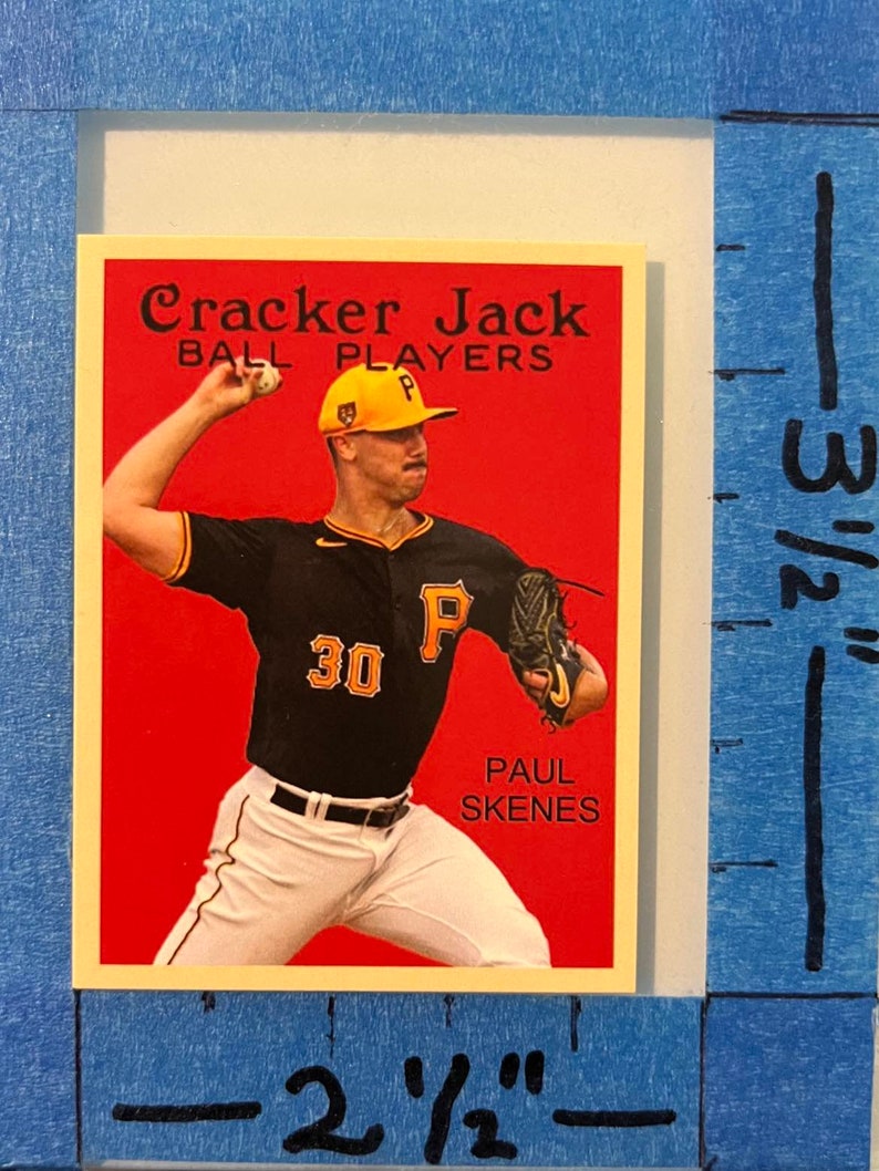 2024 Paul Skenes Cracker Jack Ball Players Custom Baseball Card Etsy