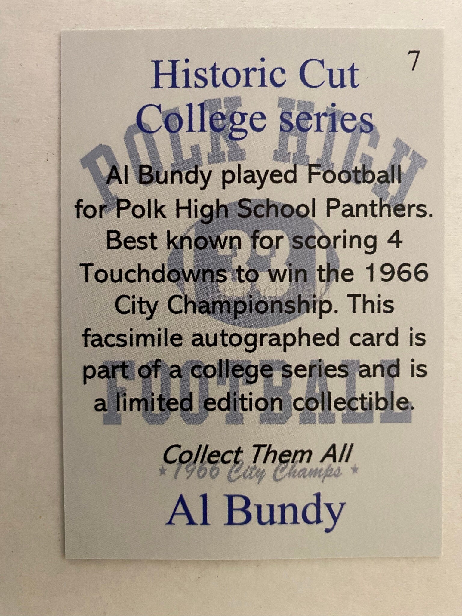 2020 All American Sports Al Bundy ed O'neil Limited - Etsy
