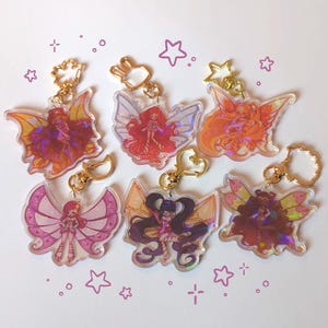 Fairy Club Chibi Enchantix Holo Acrylic Keychain