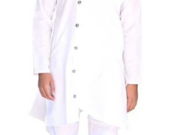Kurta da uomo in cotone bianco: abito da sposa etnico