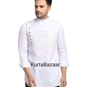 Men's Kurta,Short Kurta,Mens Wedding Shirt,Mens Clothing, Solid Color,High Quality Party Wear Kurta Men Designer Outfit Plus Size Available,