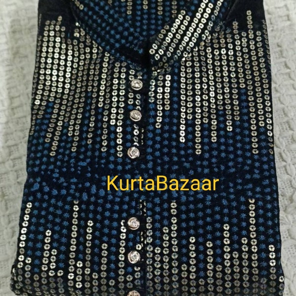 CK 723 White Chicken Kari Kurta Pajama For Men
