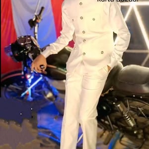 White Cotton Nehru Jacket for Men: Indian Wedding Waistcoat