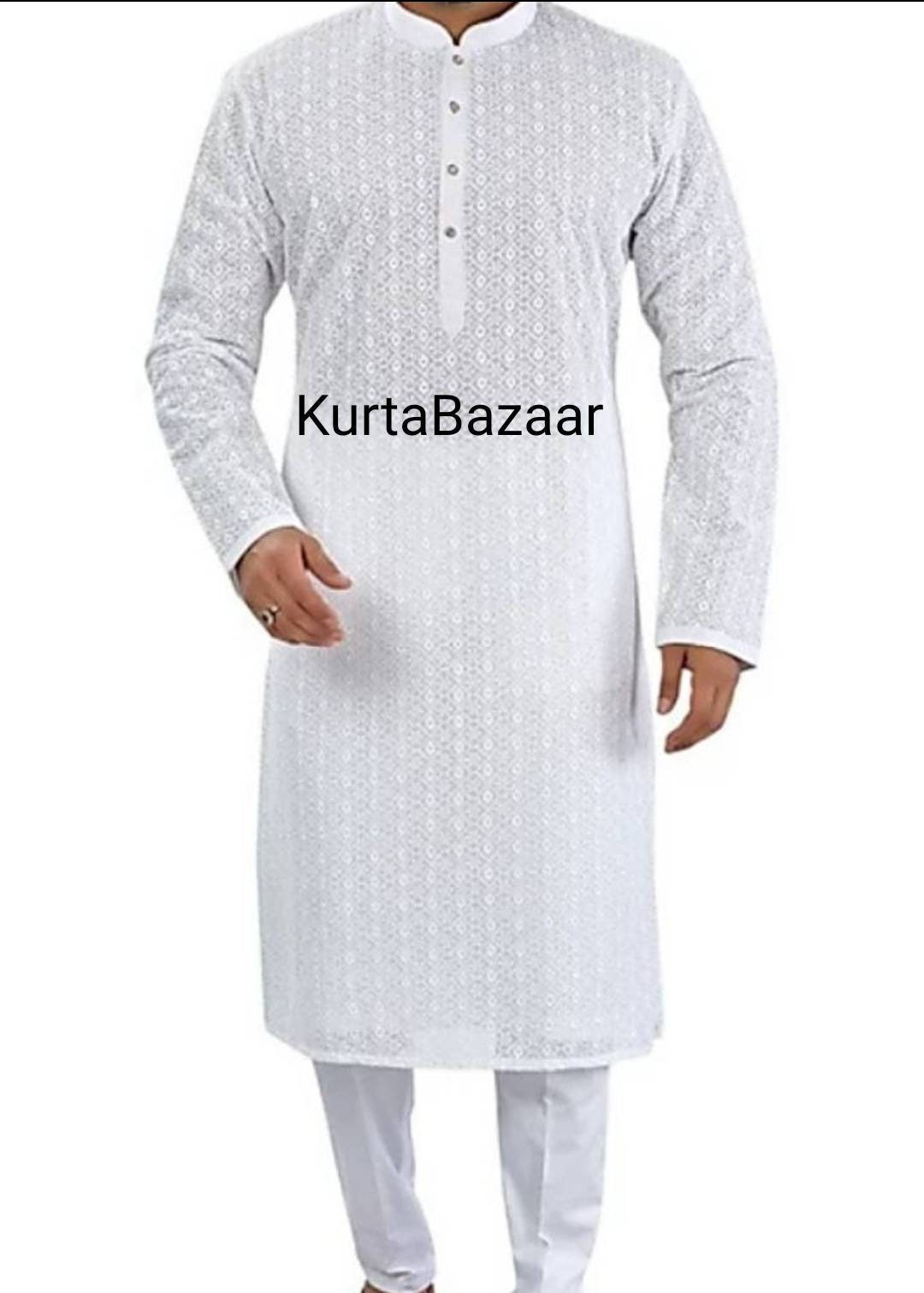 Lucknowi Suit White