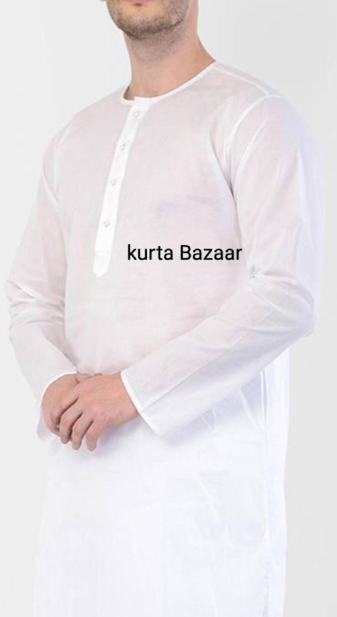 Handmade Men's Cotton Kurta: Indian Traditional Top