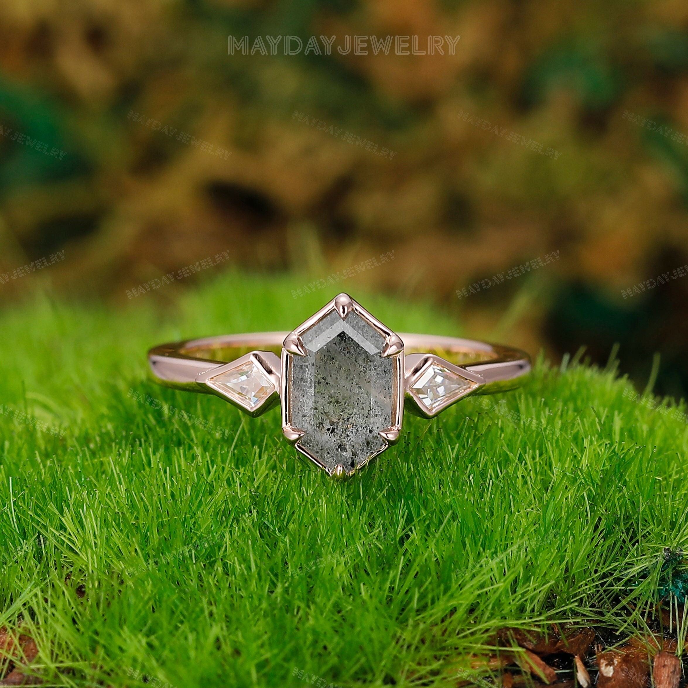 Salt and Pepper Diamond Ring Canada