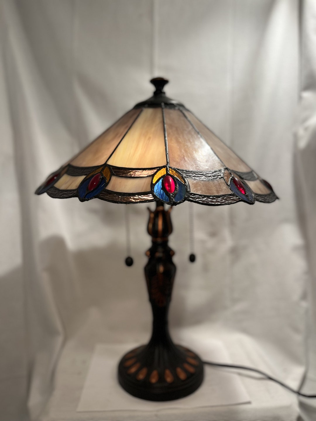 Stain Glass Table Lamp Tiffany Elegant Lamp Etsy