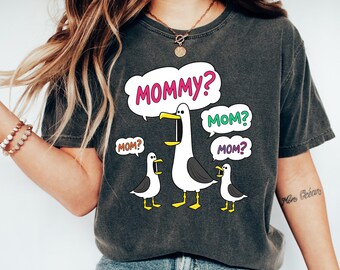 Funny Seagull Mom Shirt, Mom Mom Mom Tee, Tired Mom Life Gift, Sarcastic Bird Shirt, Mothers Day Gift