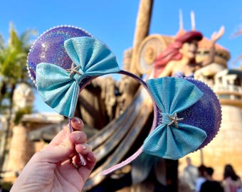 Little Mermaid Ariel Minnie Ears | Handmade Disney Mouse Ears